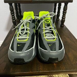 Nike Men’s Black and Gray Sneakers with Neon Accents